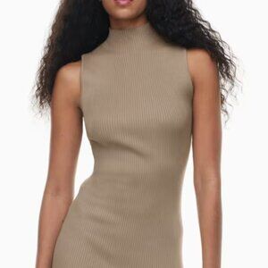 NWOT Aritzia Beige Midi Knit dress size XXS